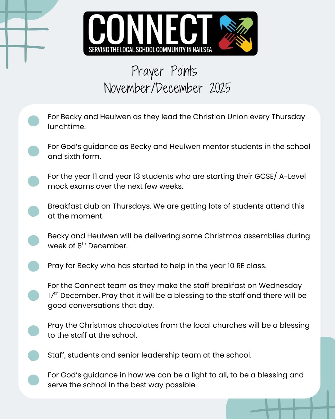 Connect prayer points November